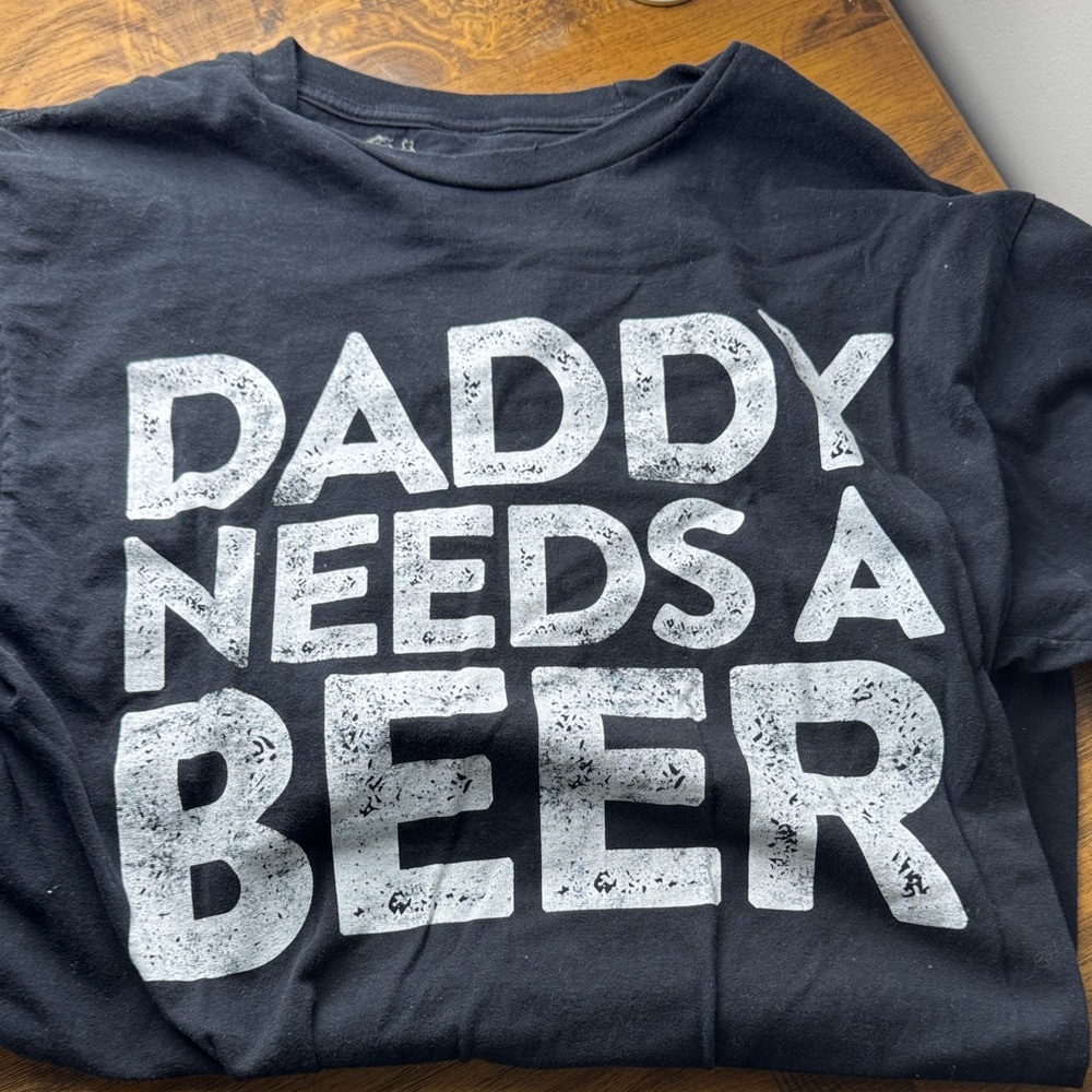Black Graphic T-Shirt with Bold Text